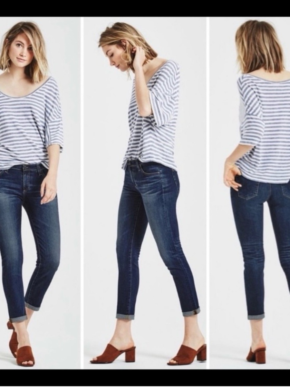 Agolde the stilt cigarette leg roll-up jean size 31R